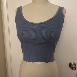 Brandy Melville blue ribbed tank top